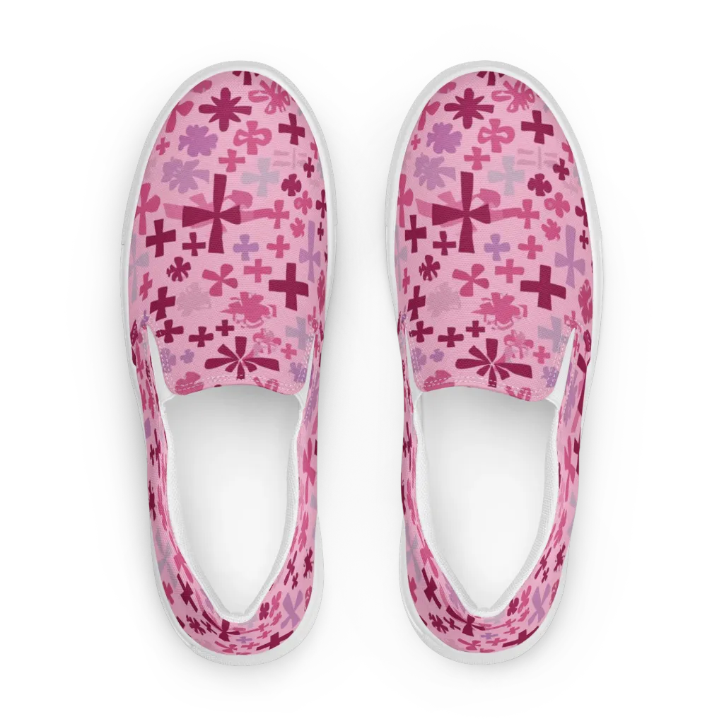 Petal Algebra on Women's Slip-On Canvas Shoes — Front
