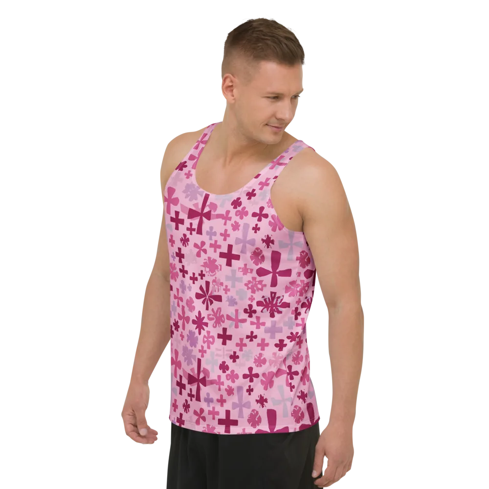 Petal Algebra on Men's Tank Top — Left Front
