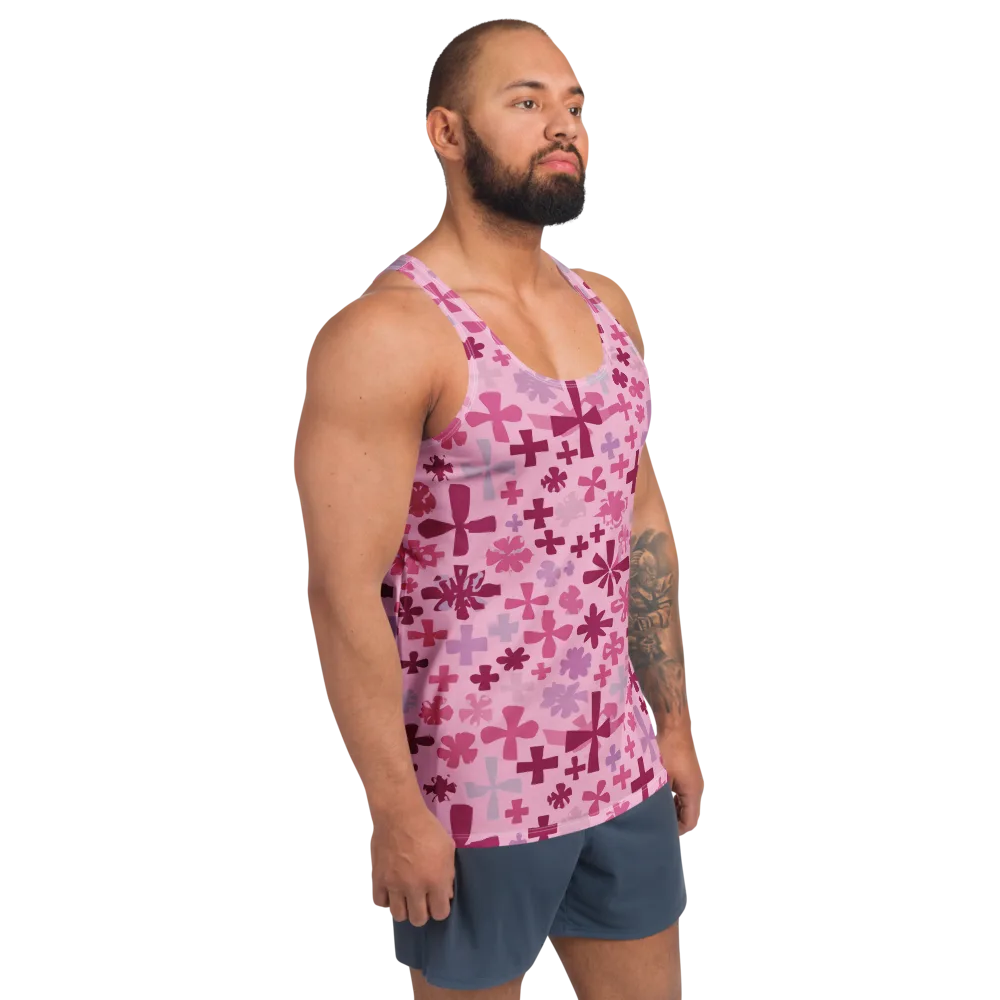 Petal Algebra on Men's Tank Top — Right Front