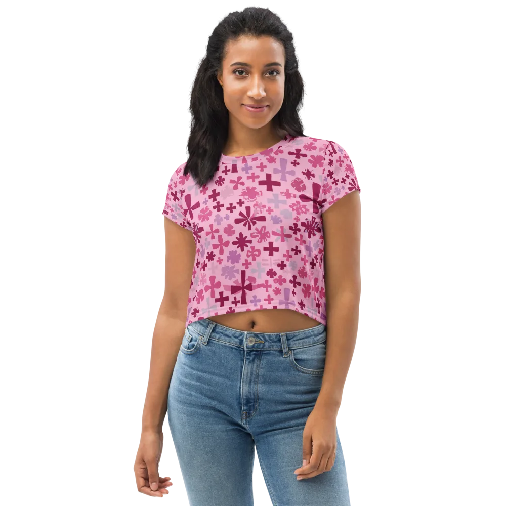 Petal Algebra on Crop Tee — Front