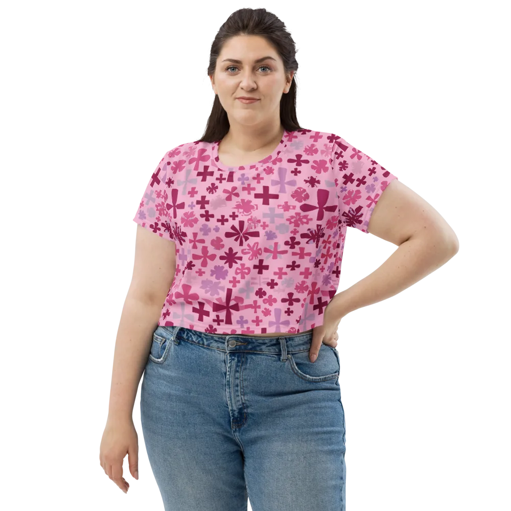 Petal Algebra on Crop Tee — Front