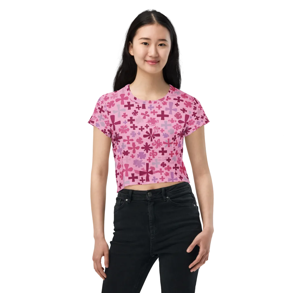 Petal Algebra on Crop Tee — Front