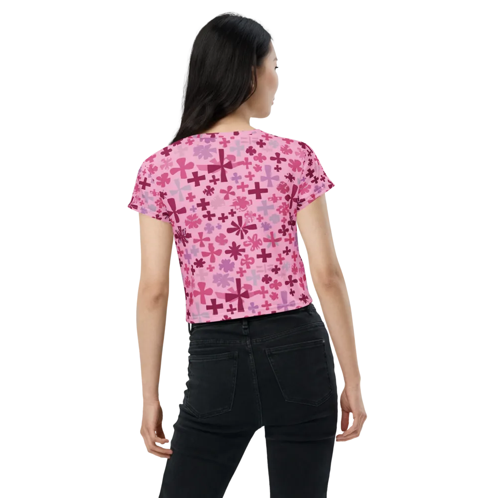 Petal Algebra on Crop Tee — Back