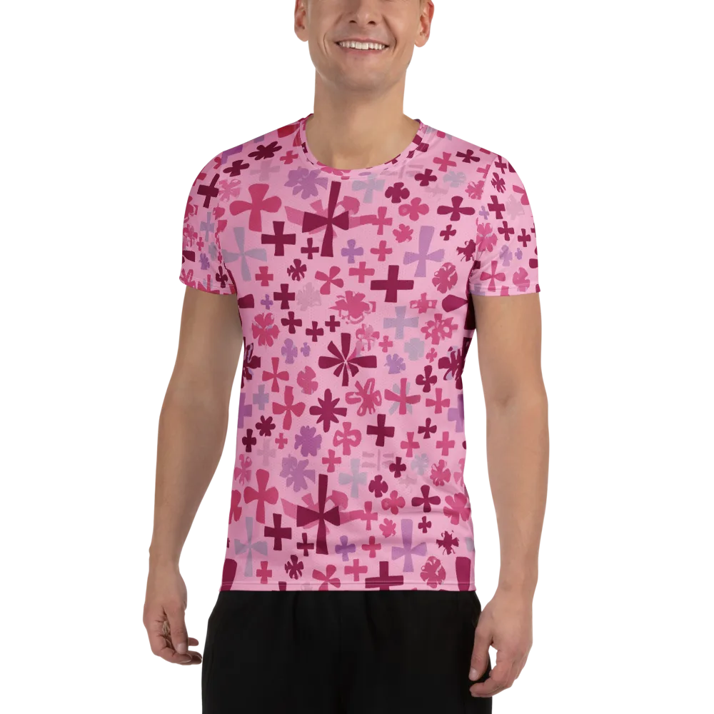 Petal Algebra on Men's Athletic T-Shirt — Front