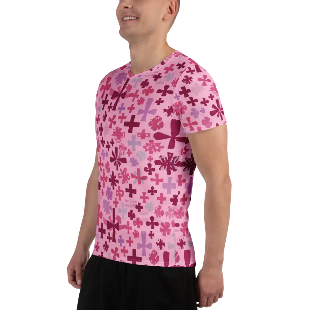 Petal Algebra on Men's Athletic T-Shirt — Left