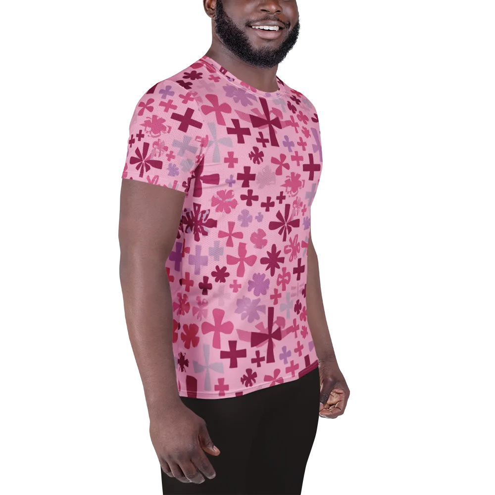 Petal Algebra on Men's Athletic T-Shirt — Right