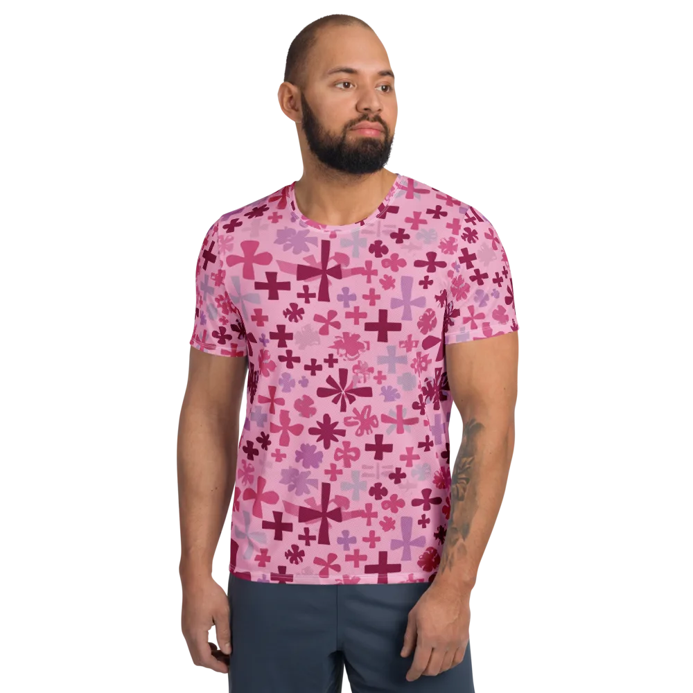 Petal Algebra on Men's Athletic T-Shirt — Front