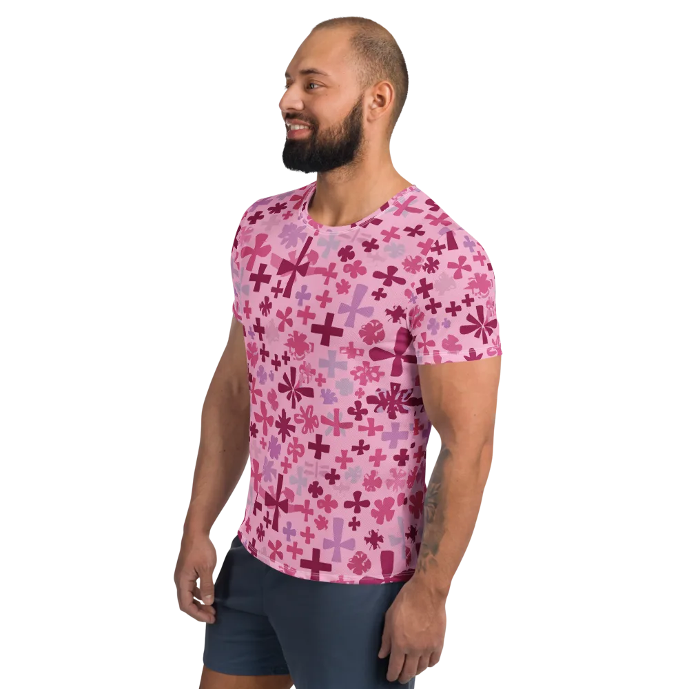 Petal Algebra on Men's Athletic T-Shirt — Left