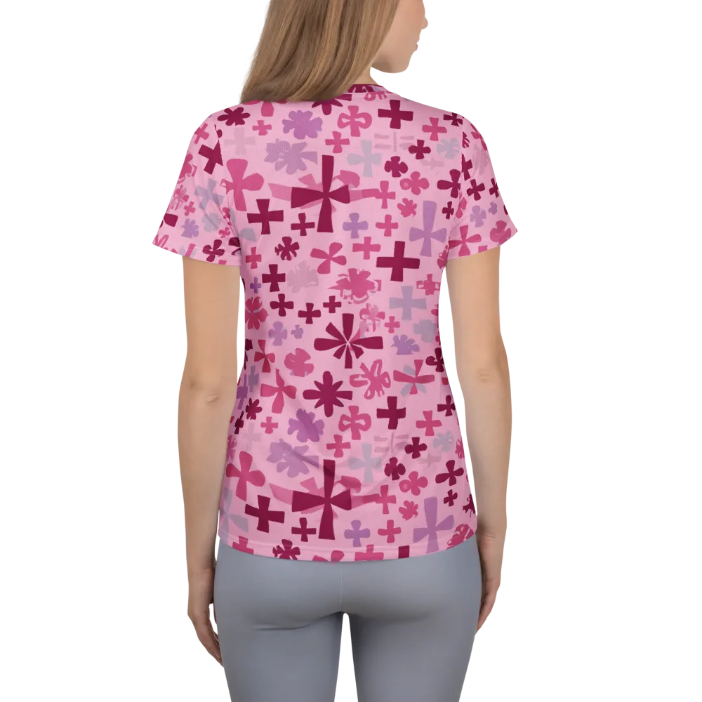 Petal Algebra on Women's Athletic T-Shirt — Back