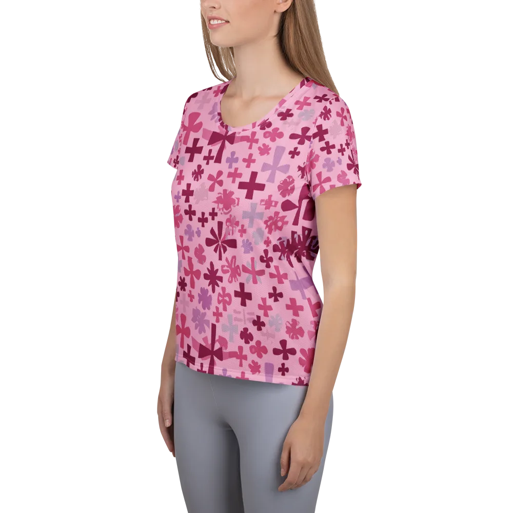Petal Algebra on Women's Athletic T-Shirt — Left