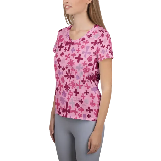 Petal Algebra on a Women's Athletic T-Shirt