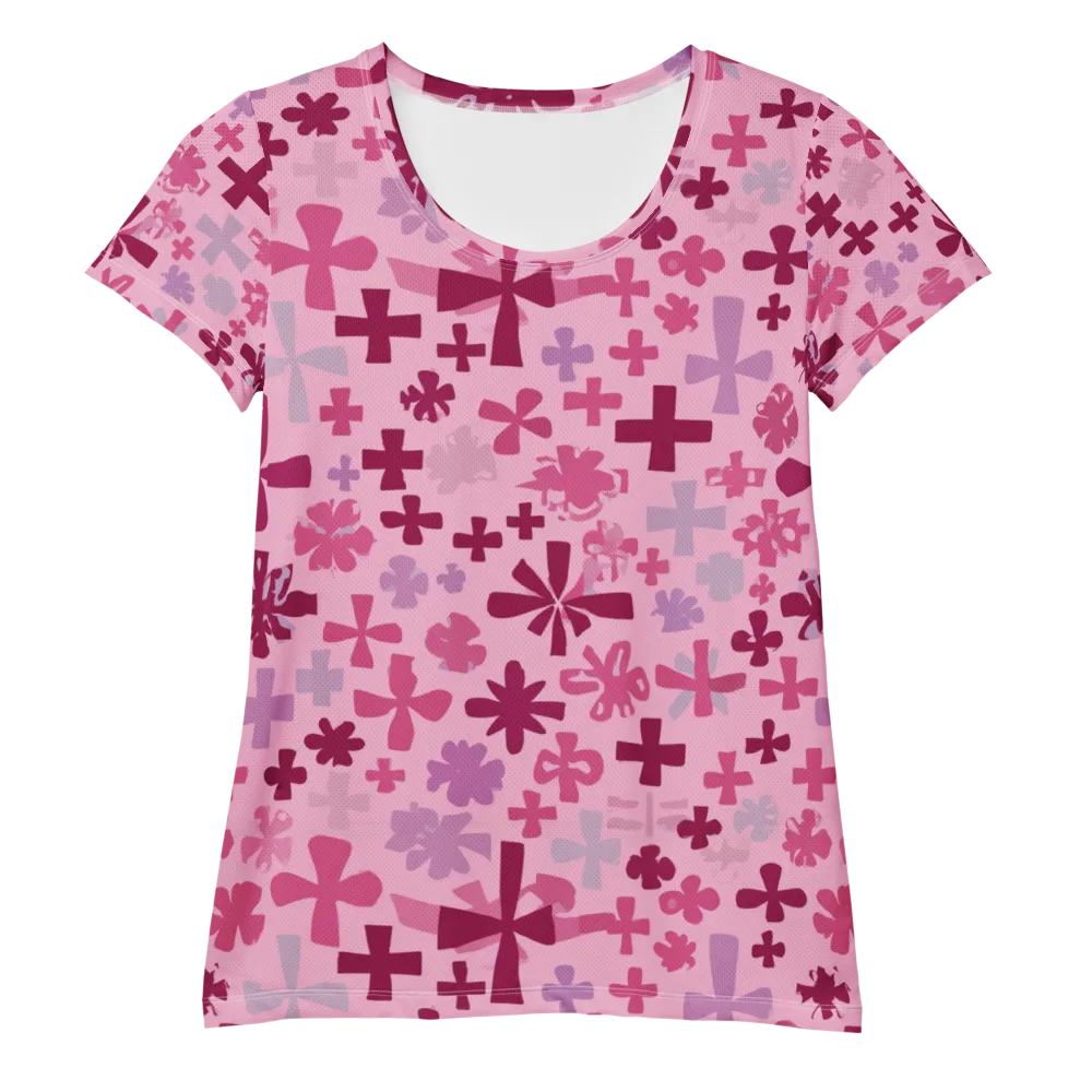 Petal Algebra on Women's Athletic T-Shirt — Front