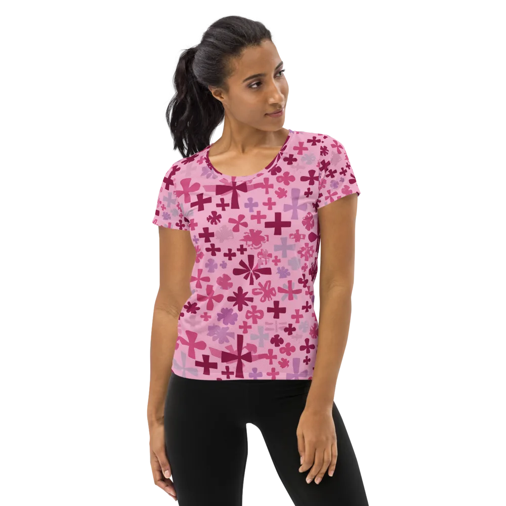 Petal Algebra on Women's Athletic T-Shirt — Front