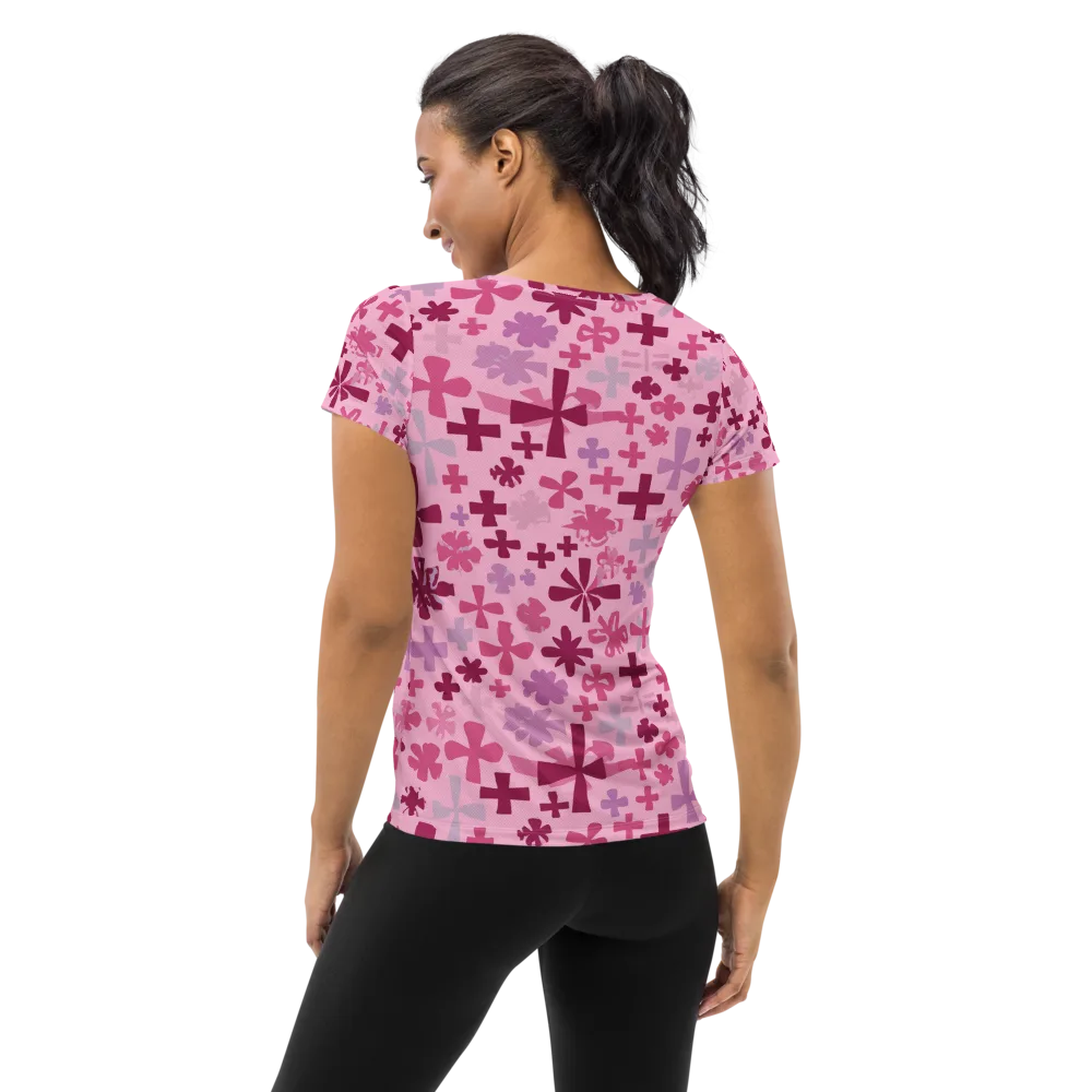 Petal Algebra on Women's Athletic T-Shirt — Back