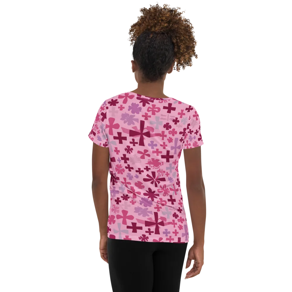 Petal Algebra on Women's Athletic T-Shirt — Back