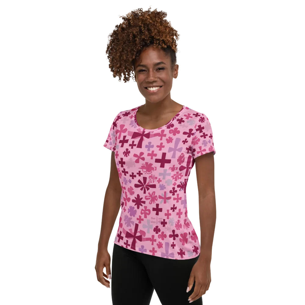 Petal Algebra on Women's Athletic T-Shirt — Left