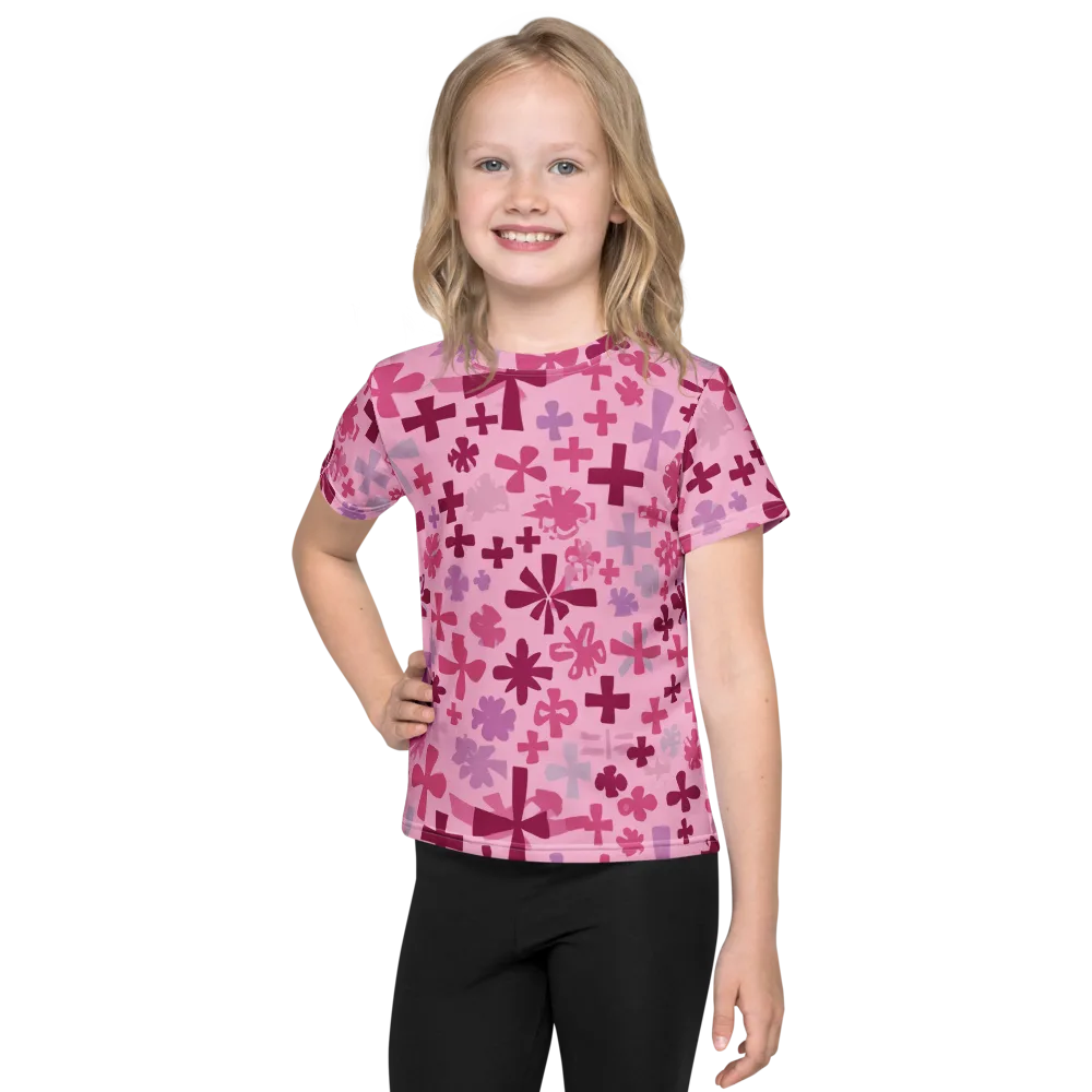 Petal Algebra on Kids Crew Neck T-Shirt — Front
