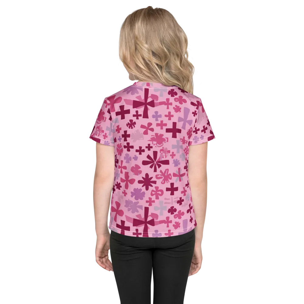 Petal Algebra on Kids Crew Neck T-Shirt — Back