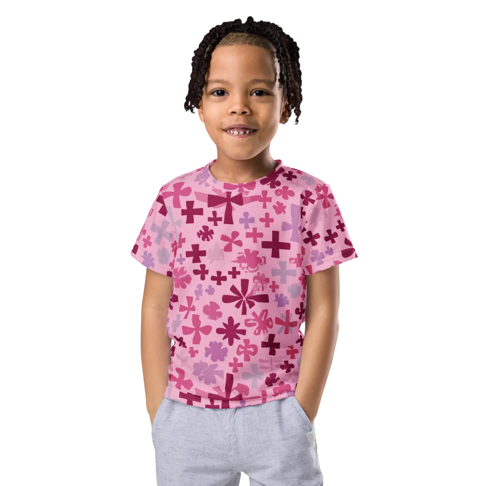 Petal Algebra on Kids Crew Neck T-Shirt — Front