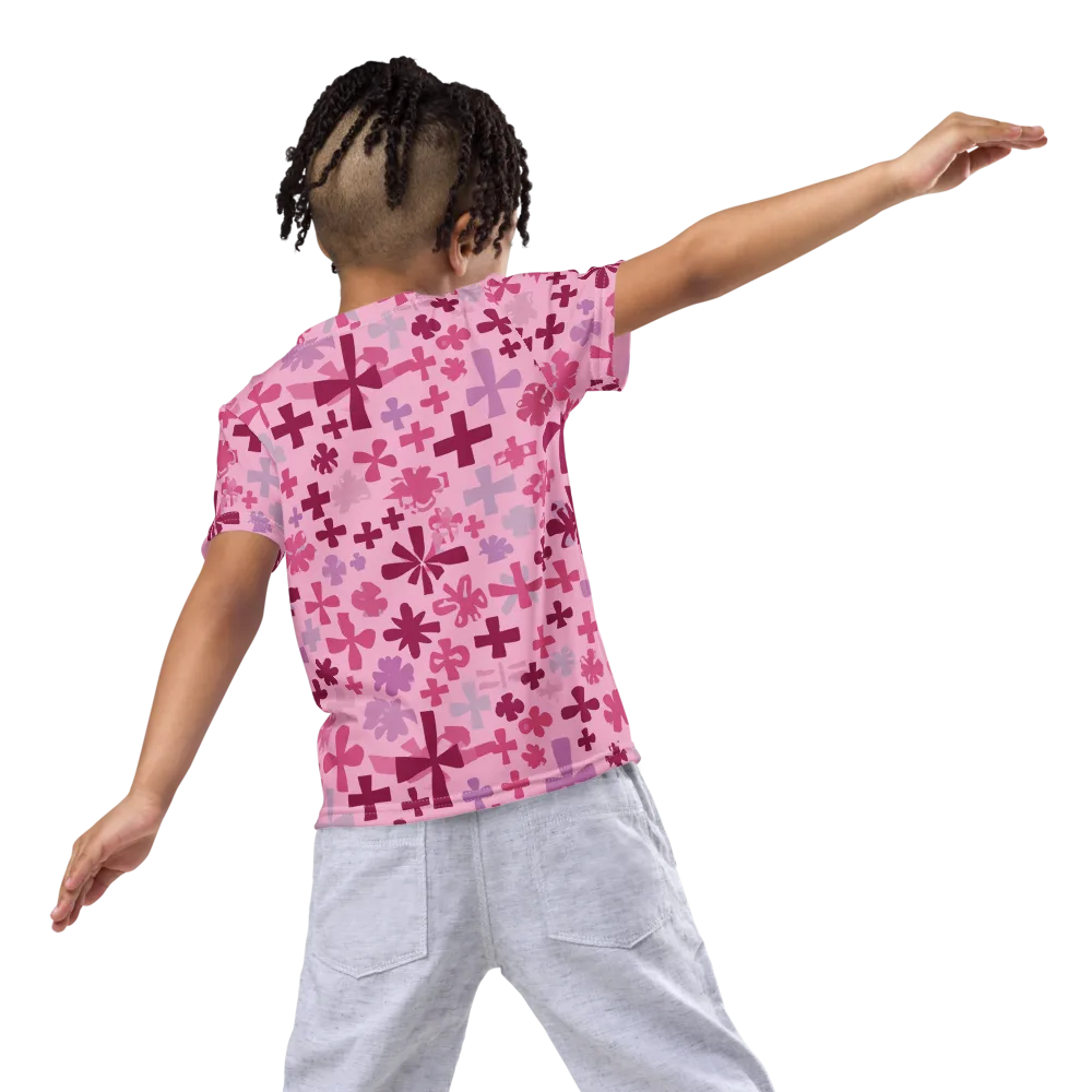 Petal Algebra on Kids Crew Neck T-Shirt — Back