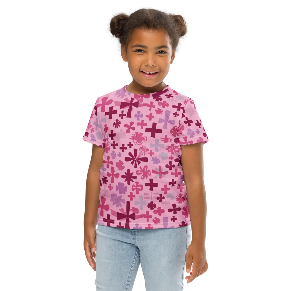 Petal Algebra on Kids Crew Neck T-Shirt — Front