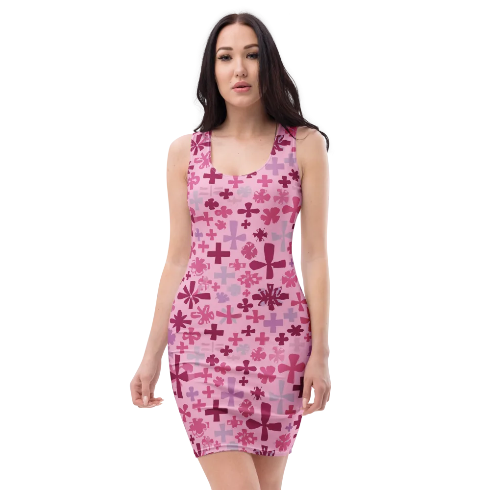 Petal Algebra on Bodycon Dress — Front