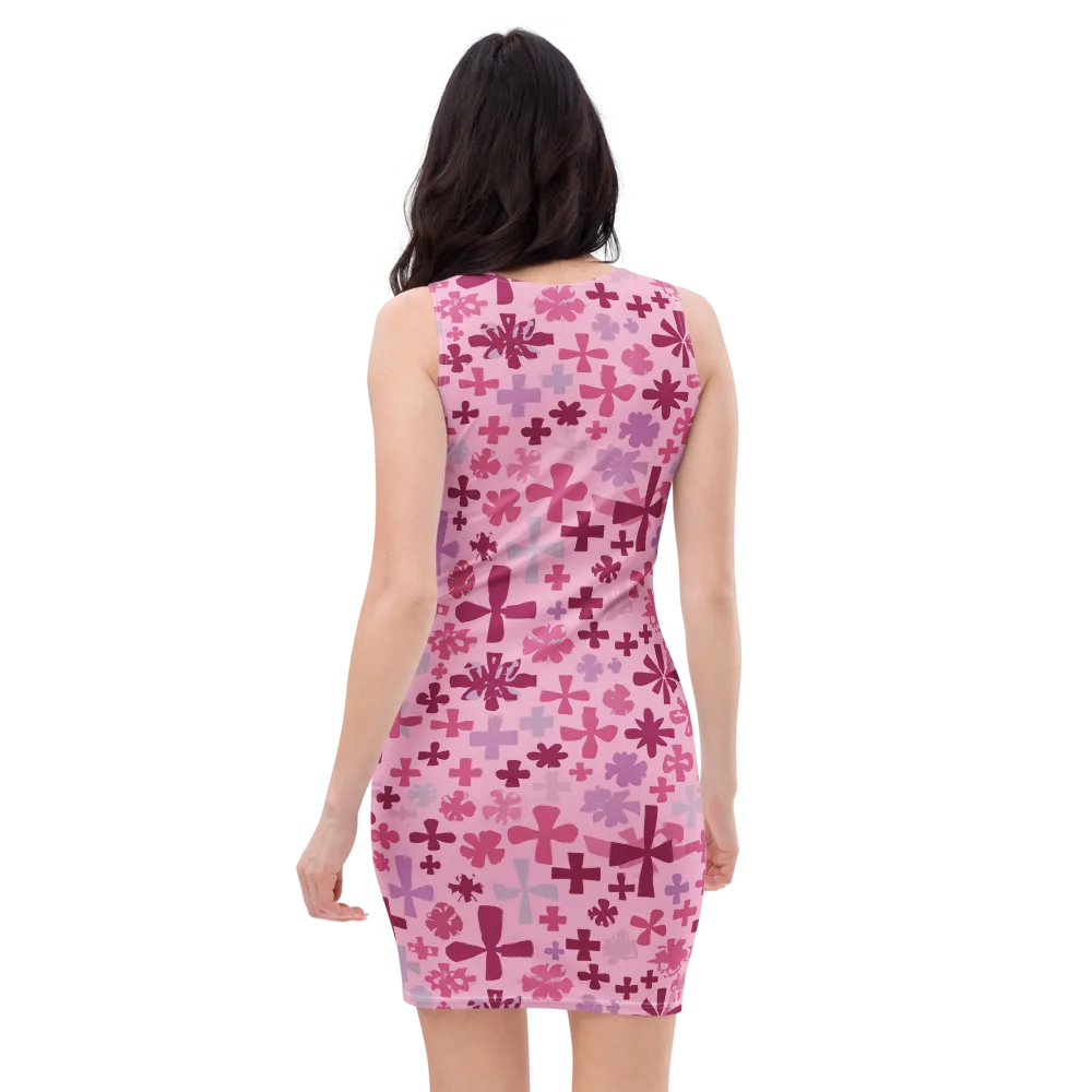 Petal Algebra on Bodycon Dress — Back