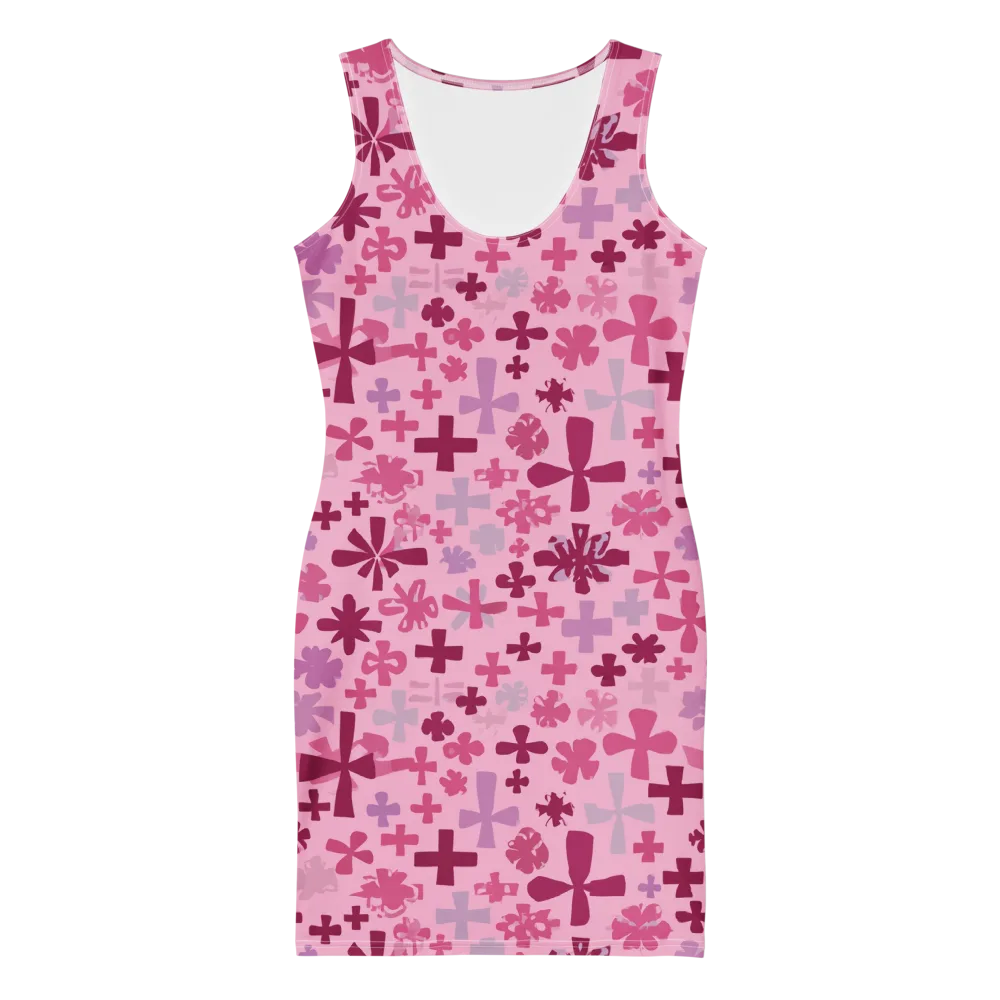 Petal Algebra on Bodycon Dress — Front