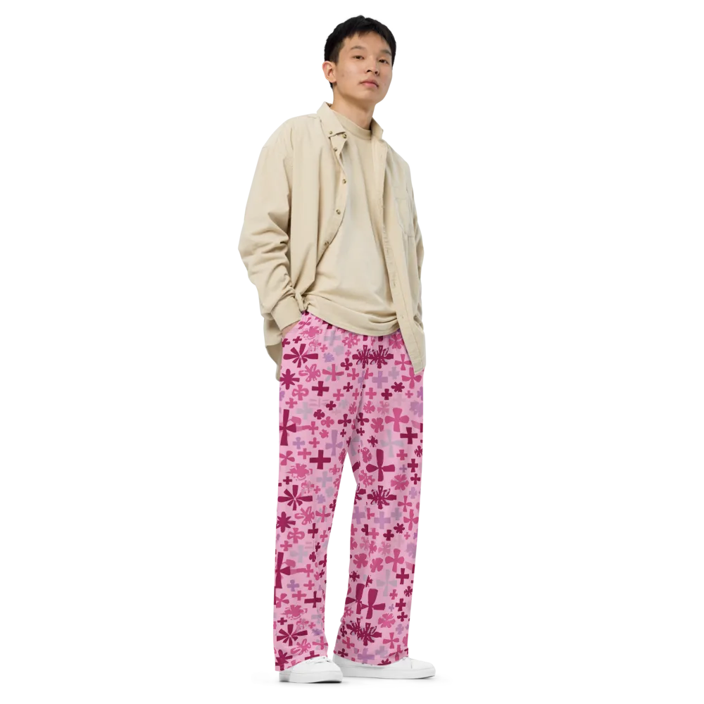 Petal Algebra on Wide-Leg Pants — Right Front