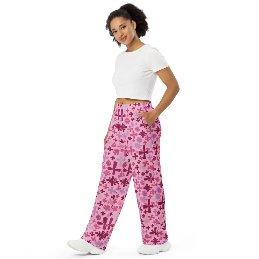 Petal Algebra on Wide-Leg Pants — Left Front