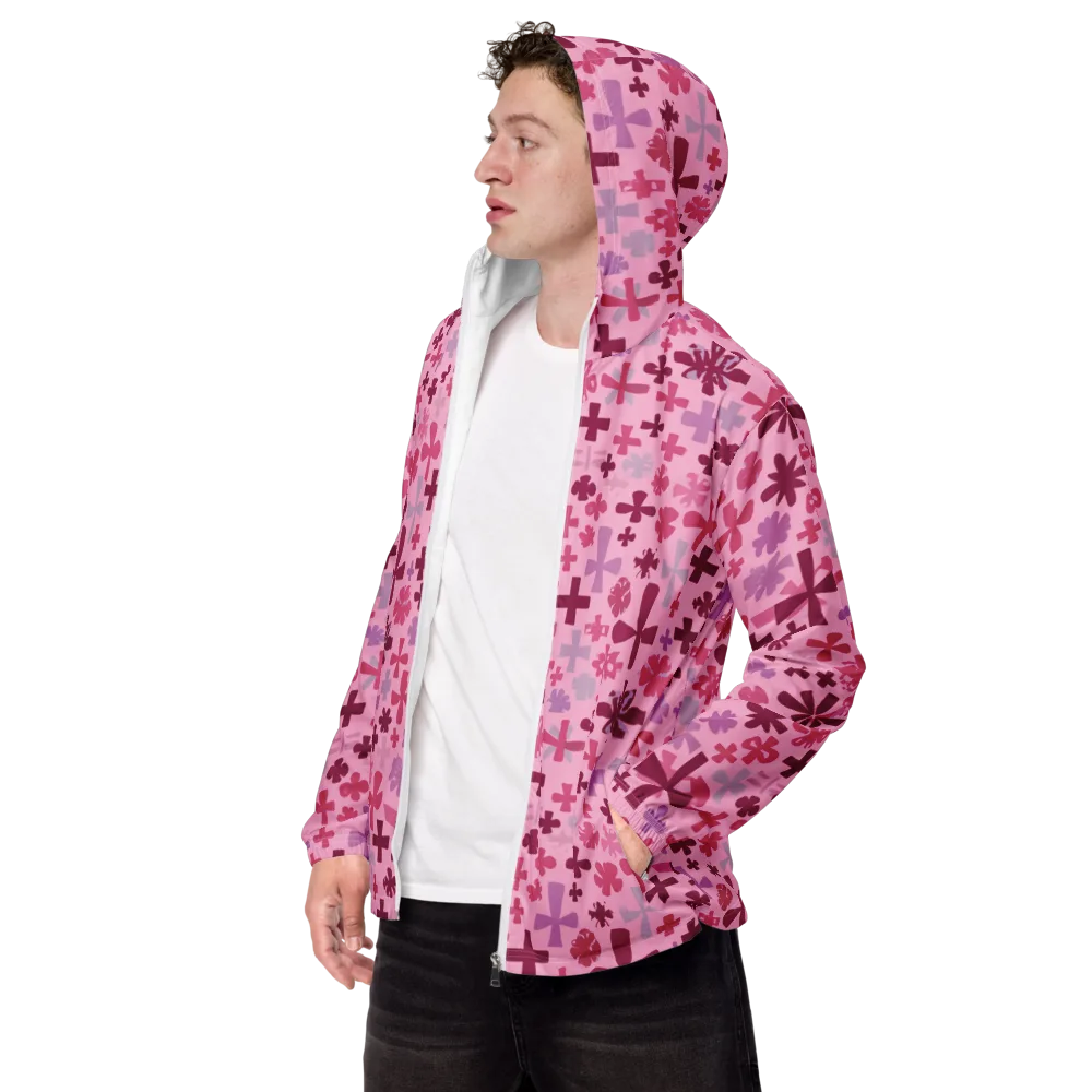 Petal Algebra on Men's Windbreaker — Left Front