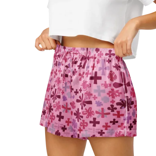 Petal Algebra on a Women's Pajama Shorts