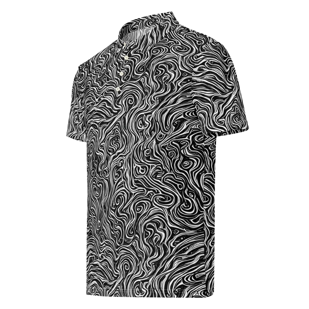 Inky Whispers on Men's Slim Fit Polo Shirt — Left Front