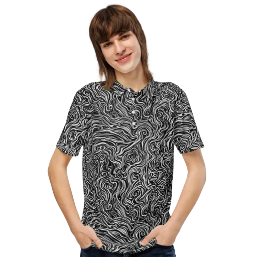 Inky Whispers on a Men's Slim Fit Polo Shirt