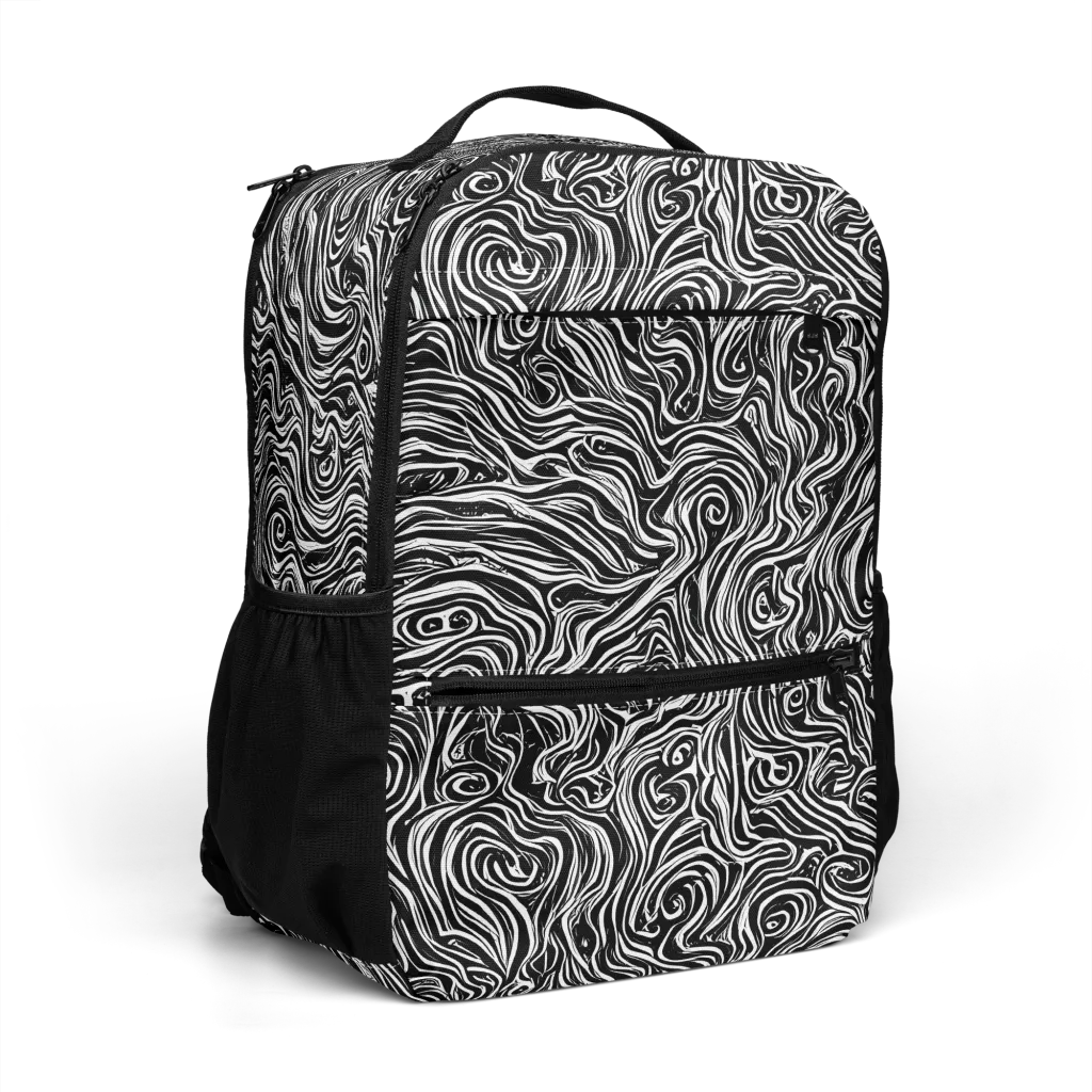 Inky Whispers on Utility Backpack — Right Front