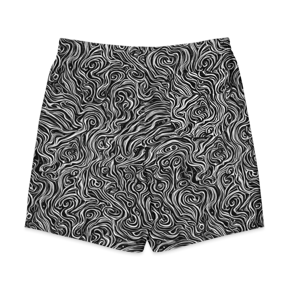 Inky Whispers on Men's Board Shorts — Back