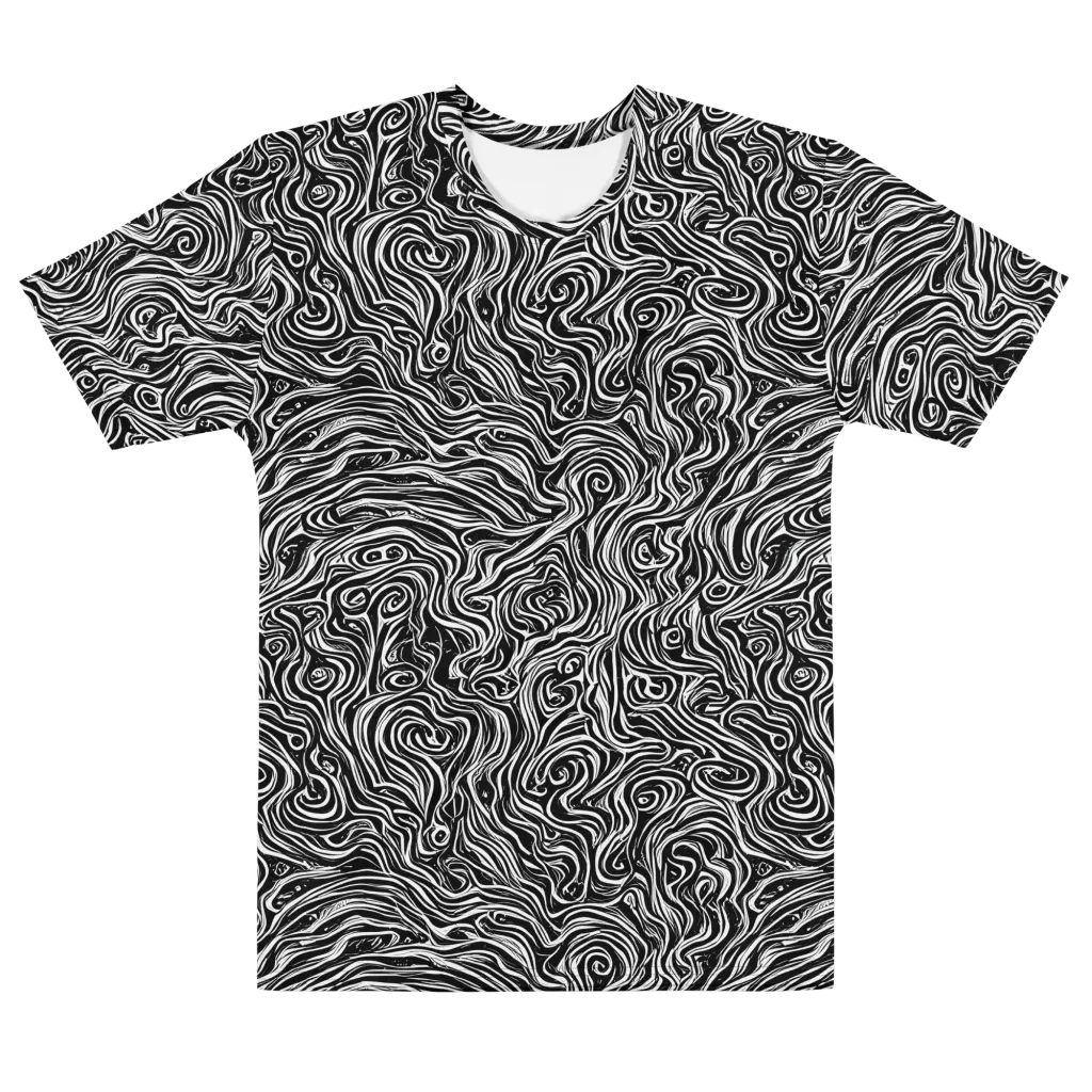 Inky Whispers on Men's Cotton Crew Neck T-Shirt — Front