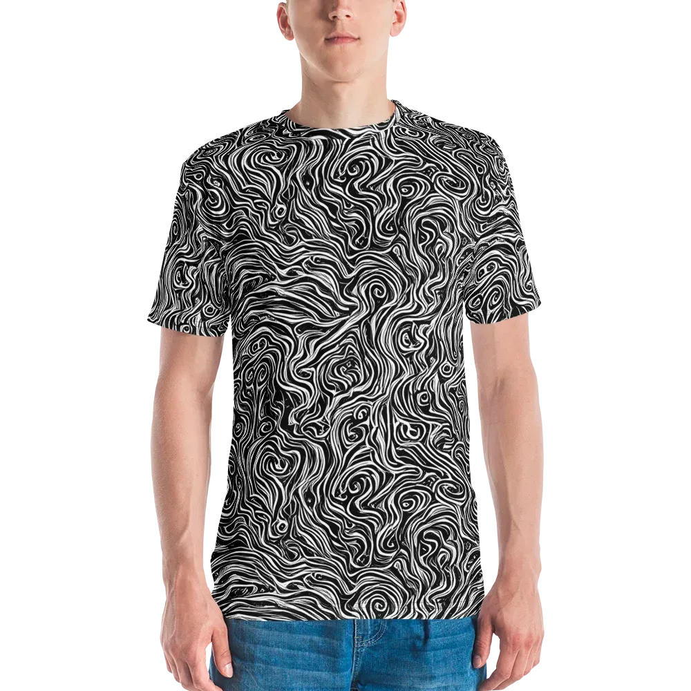 Inky Whispers on Men's Crew Neck T-Shirt — Front