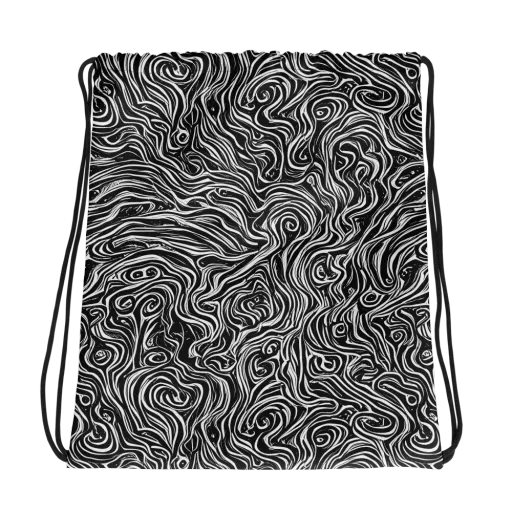 Inky Whispers on a Drawstring Bag