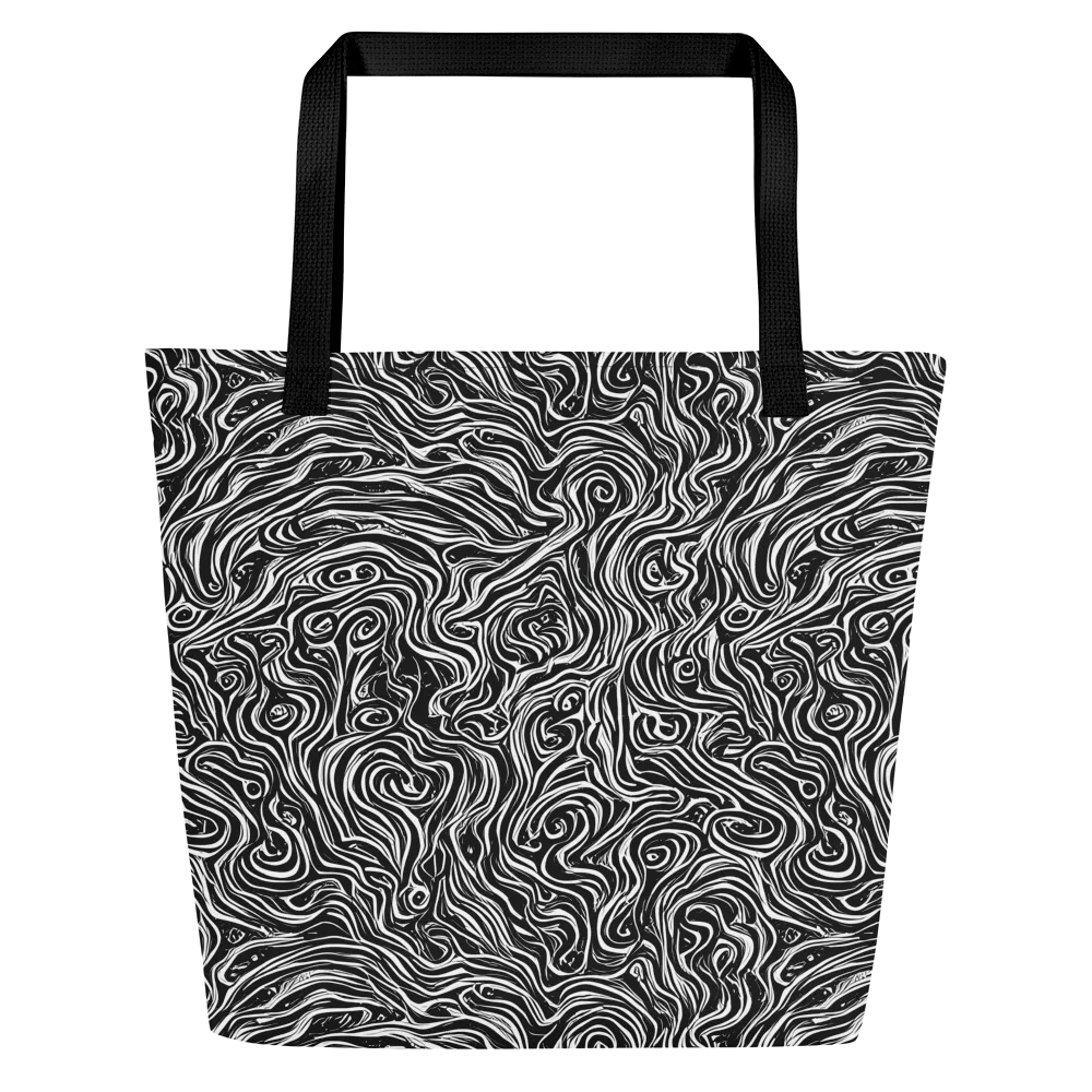 Inky Whispers on Large Tote Bag W/ Pocket — Front