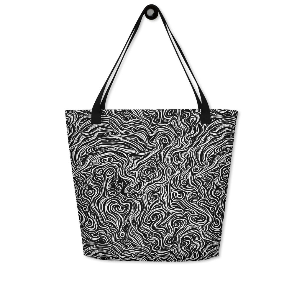 Inky Whispers on Large Tote Bag W/ Pocket — Front