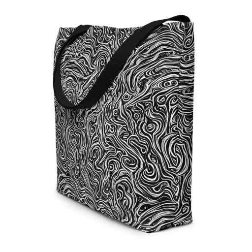 Inky Whispers on a Large Tote Bag W/ Pocket