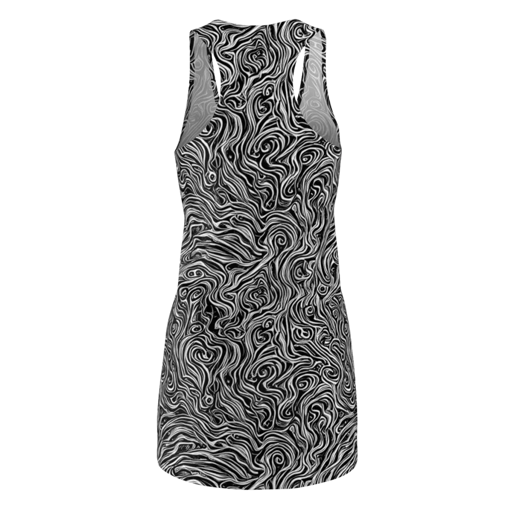 Inky Whispers on Racerback Dress — Back