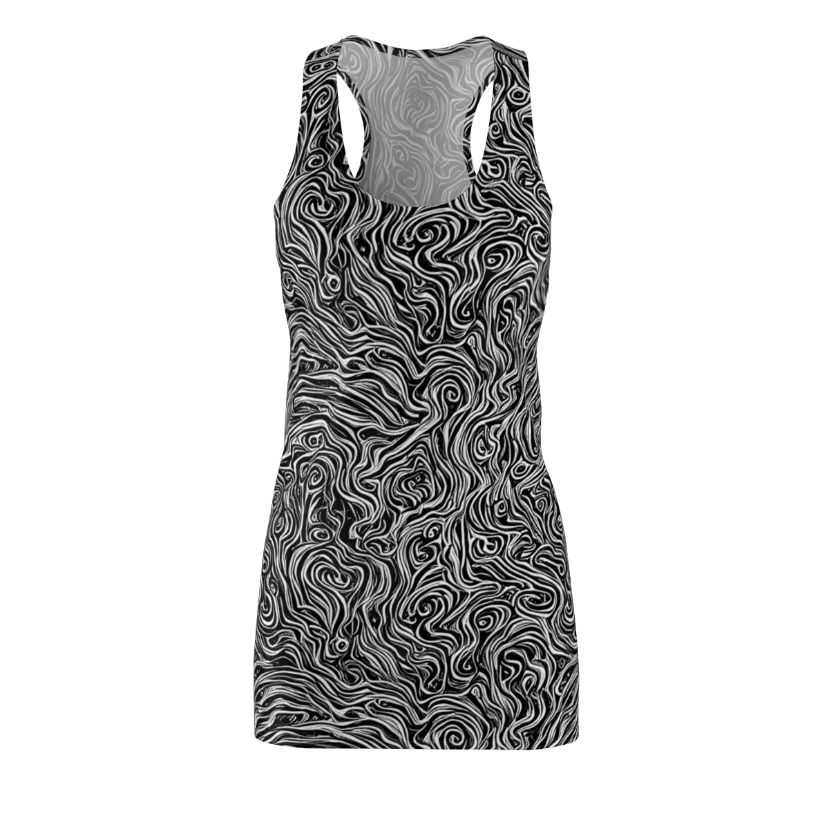 Inky Whispers on Racerback Dress — Front