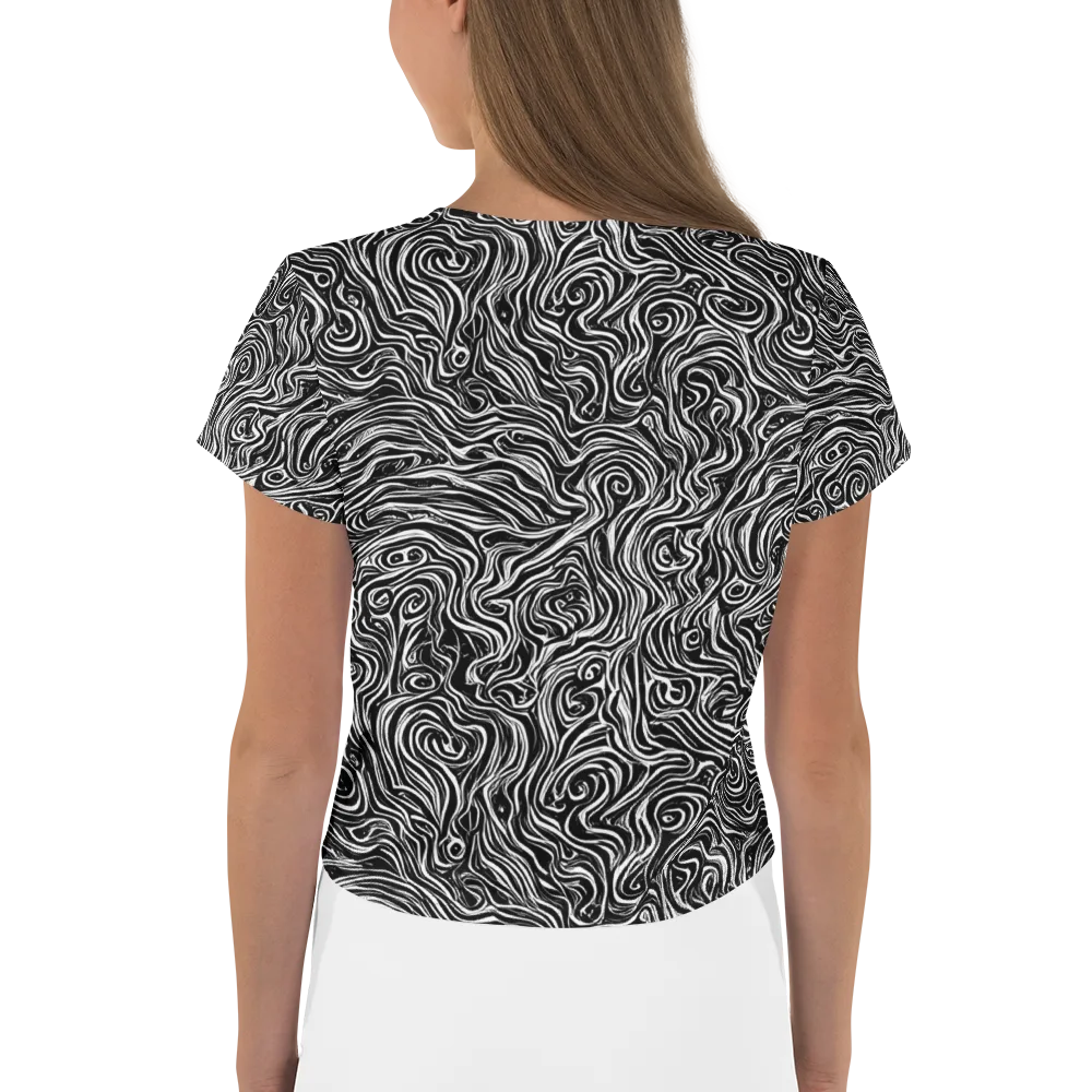 Inky Whispers on Crop Tee — Back
