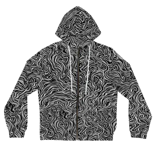 Inky Whispers on a Women's Full-Zip Hoodie