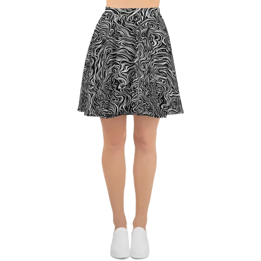 Inky Whispers on a Skater Skirt