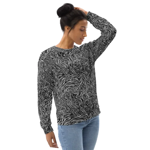 Inky Whispers on a Sweatshirt