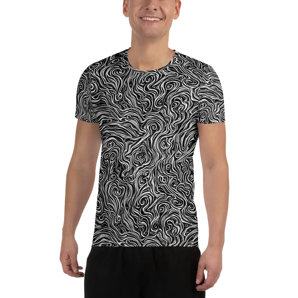 Inky Whispers on Men's Athletic T-Shirt — Front