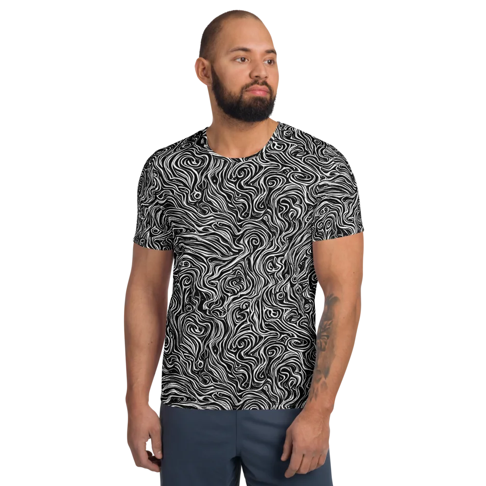 Inky Whispers on Men's Athletic T-Shirt — Front